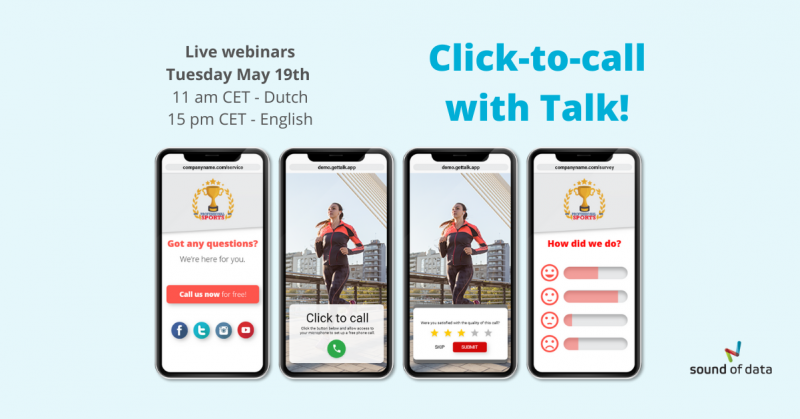 Webinar click-to-call with Talk May 2020