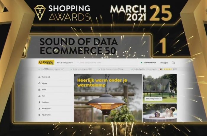 Toppy winnaar Sound of Data Ecommerce50 2021