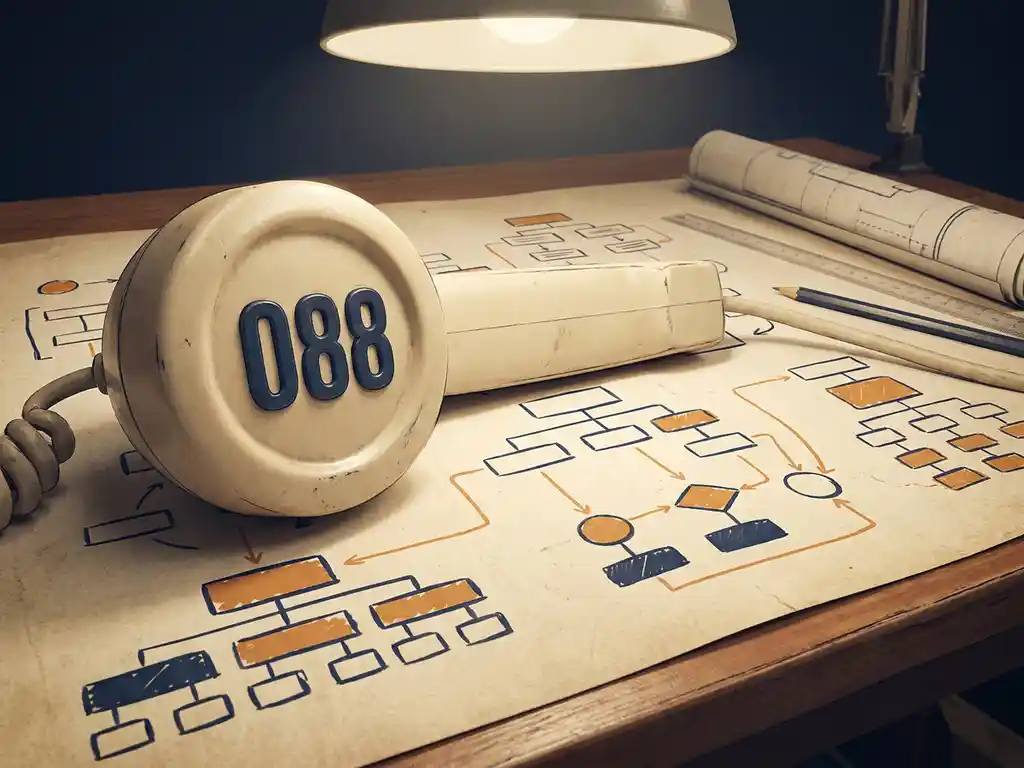 Vintage telefoonhoorn met 
